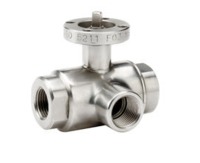 3 Way Full Bore Threaded-Ends Stainless Steel Ball Valve with “L” port