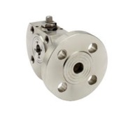 3 Way Flat Body Flanged Stainless Steel Ball Valve with “L” port