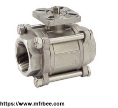 full_bore_three_piece_casted_stainless_steel_ball_valve_with_threaded_ends_or_butt_weld_pn_63