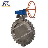 Pneumatic High performance Wafer type Double Eccentric Butterfly Valve