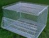 Steel wire mesh containers with wheels for full sizes in storage