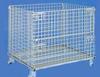 Foldable wire container for storage with save room and easy using