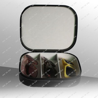 more images of black leather glasses case GL001
