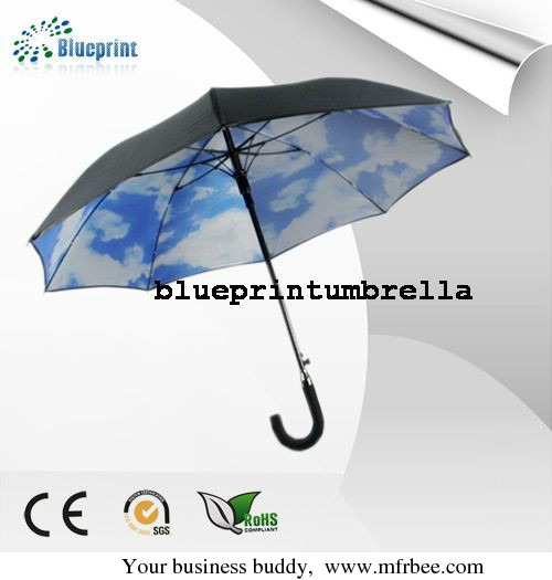 auto_open_double_layers_rain_stick_umbrella_with_inside_blue_sky