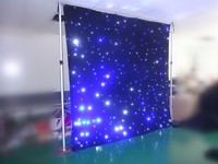 more images of High Quality Fireproof Wedding LED Star Curtain LED Backdrop