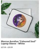 Marcus Aurelius “Coloured Soul” Laptop Sleeve – White   (£27.99 – £29.99)