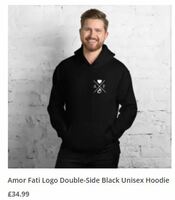 Amor Fati Logo Double-Side Black Unisex Hoodie  (£34.99)