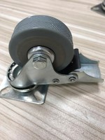 Industrial  Caster with Brake/Stopper  Zinc Plated with Metal Tread Guard