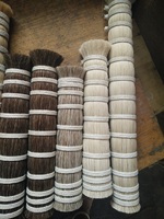 more images of Washed horse tail hair white/black/mixed/light grey for brush