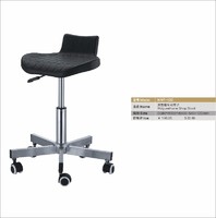 PU office chair stainless steel height adjustable stool