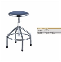 more images of revolving leather seating metal legs medical stool