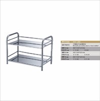 two layer stainless steel multi-functional shelf