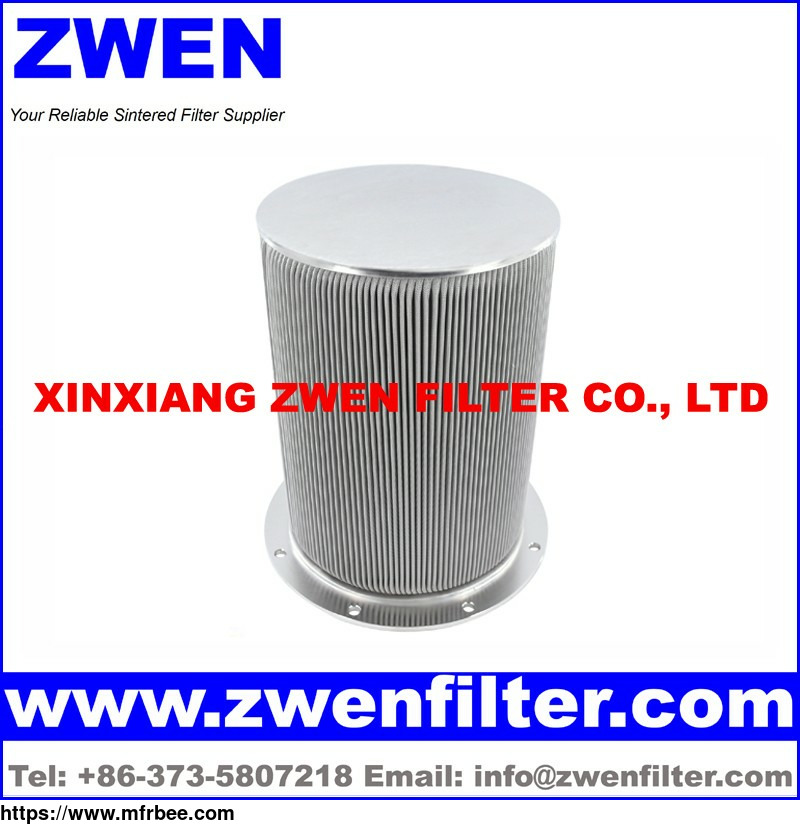 pleated_wire_mesh_filter_cartridge