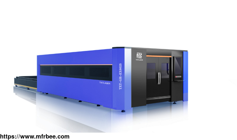 fiber_laser_cutting_machine_with_fully_enclosed_cover_and_exchange_table