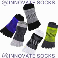 more images of Five Toe Men's Cotton Tube Sports Mesh Sweat-absorbent Breathable Deodorant Socks