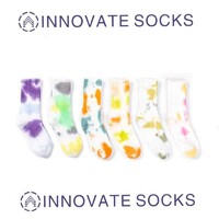 more images of Cotton Ombre Dyeing Tie Dye Crew Sports Skateboard Socks