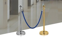 more images of LG-M10 Thread Titanium Stainless Steel Crowd Control Rope Queue Barrier Poles