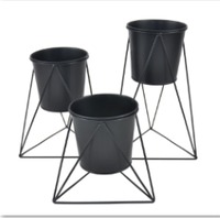 metal  flower stand with flower pot