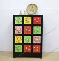 Colorful Painted Furniture classic commode Curio Corner Cabinet M-921