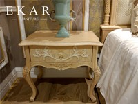 Europen Style Bedroom Furniture Wood Antique Flower Nightstand