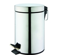 more images of stainless steel pedal trash can and bathroom set accessaries
