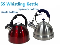 stailess steel single and double base capsulate whisting kettle
