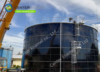30000 Gallons Stainless Steel Bolted Industrial Wastewater Storage Tanks With Membrane Roof