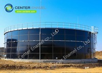 Glass-Fused-to-Steel Tank With Double Membrane Roof For Biogas Storage