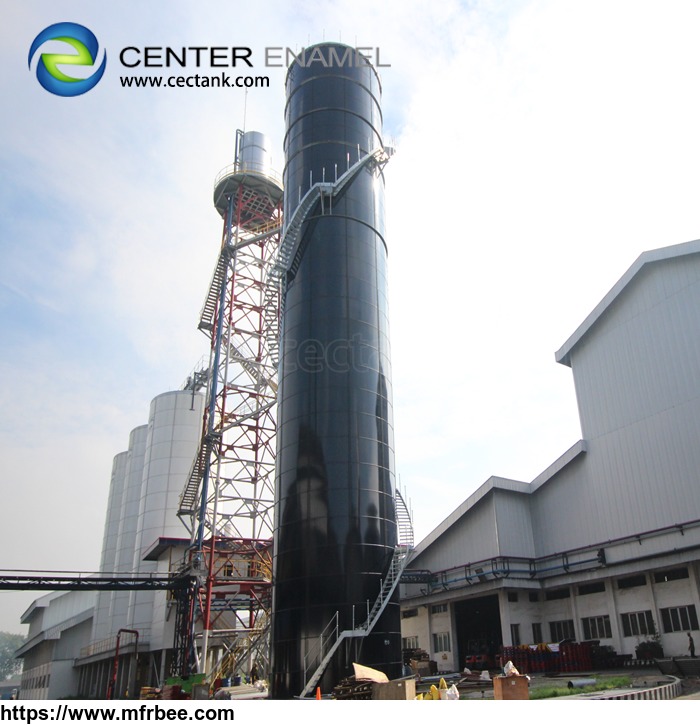 enamel_coated_steel_anaerobic_digester_tank_utilized_in_large_biogas_project