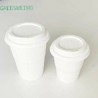 Biodegradable Bagasse Coffee Cups with Lids