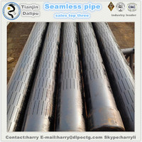 API 5CT slotted liner steel pipe applied in the sand protection in the oil, gas and water well