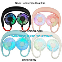 more images of Portable Hands-free Neck USB Rechargeable Dual Mini Fan