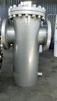 more images of DN80 PN16 flanged connection 200 mesh stainless steel big basket strainer