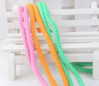 Wholesale Braided Colored Cotton Rope for garment accessory drawstring cord