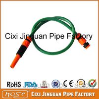Green PVC Garden Hose with Plastic Fittings