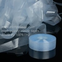 High stretch anti-yellowing garment accessory mobilon tpu clear elastic tape