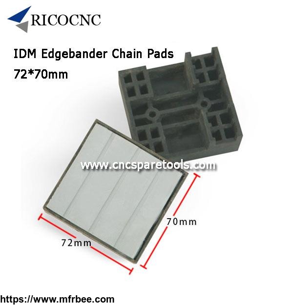 72x70mm_idm_edgebander_track_pads_cnc_rubber_chain_pads_for_edgebanding_machine