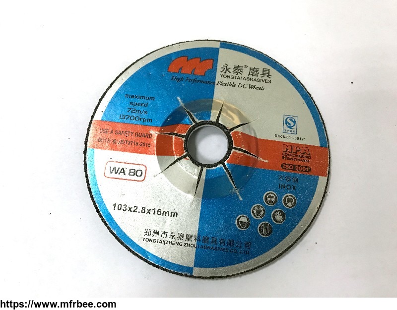 4_inches_103x2_8x16mm_t27_stable_and_high_efficiency_depressed_center_flexible_grinding_wheels_for_stainless_steel_black_color_en12413