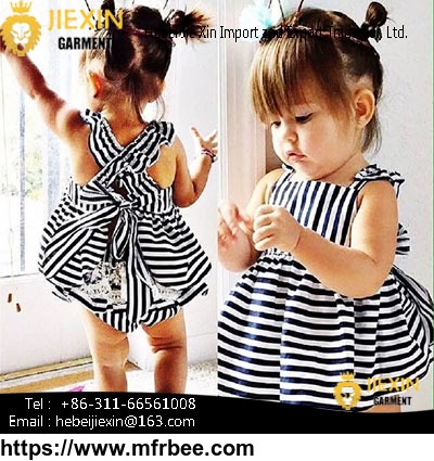 white_and_black_strip_children_clothing_sets_hot_sale_baby_2_pieces_clothes_outfits