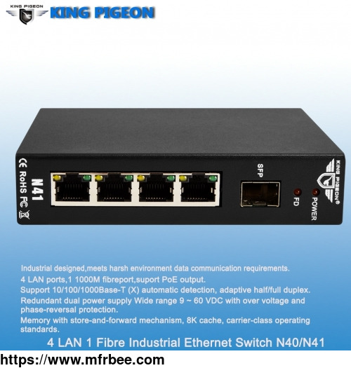 safe_and_reliable_4_lan_port_industrial_poe_ethernet_switch