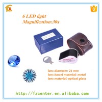 more images of cheap prices professional triplet optical lens 30x gem jewelry loupe/magnifier led uv light
