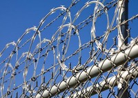more images of >Barbed wire fence with razor wire - chain link for high security