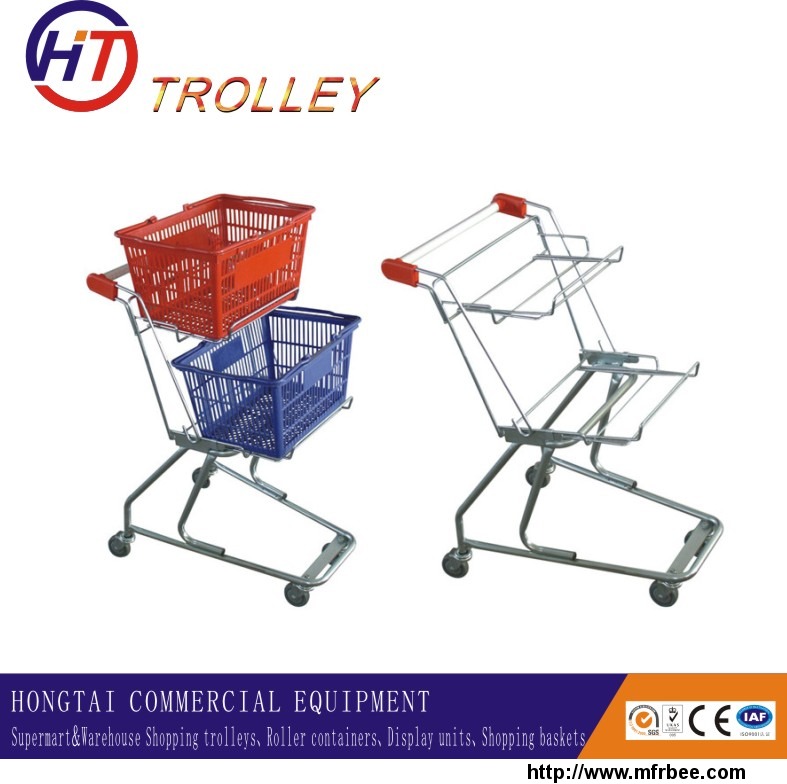 new_design_shopping_trolley_with_two_baskets_used_in_supermarket