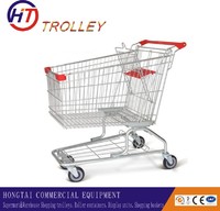 large volume quality wire shopping cart 4 wheels factory direct sell