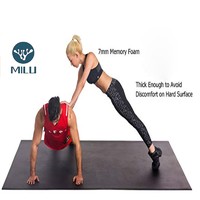 Extra Large Exercise Mat - 10' x 4' x 1/4" Ultra Durable, Non-Slip, Workout Mats for Home Gym Flooring Plyo HIIT Cardio Mat