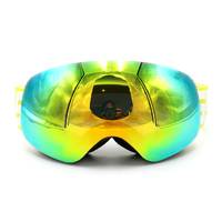 TPU frame custom color anti fog lens ski glasses snow boarding goggles for kids