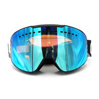 China factory wholesale cheap price detector anti uv HD vision ski goggles with vented hole lens