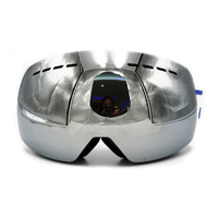more images of silver mirror winter ice skating magnet goggle anti fog uv400 magnetic lens ski goggles