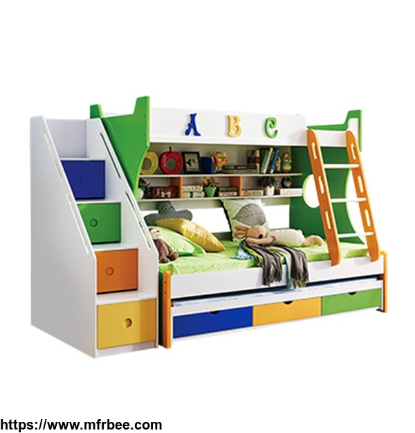 805_colorful_cheap_child_bunk_bed_with_drawer