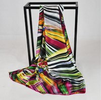 more images of Custom design digital print silk satin scarf